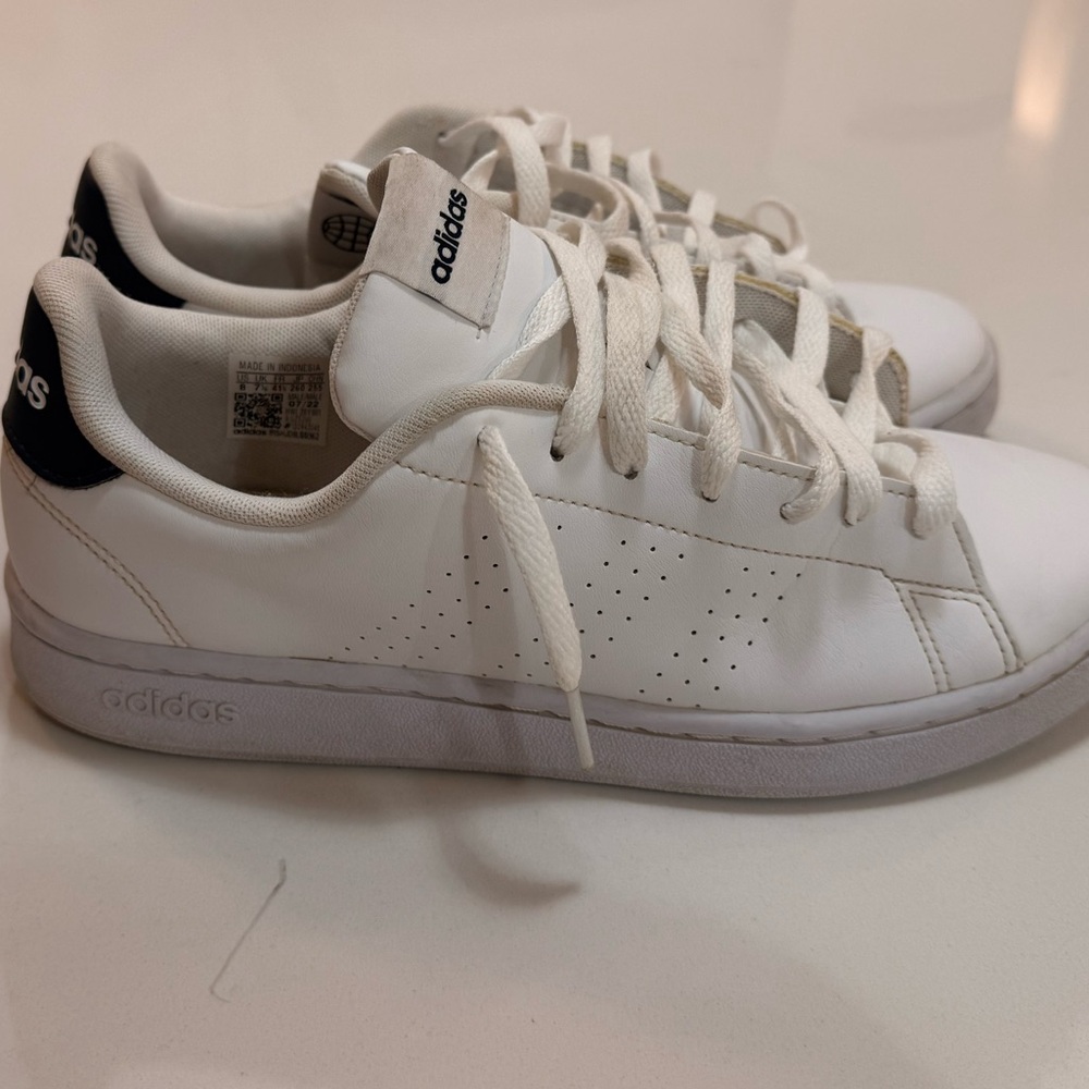 Adidas Men’s Advantage White Leather Sneakers